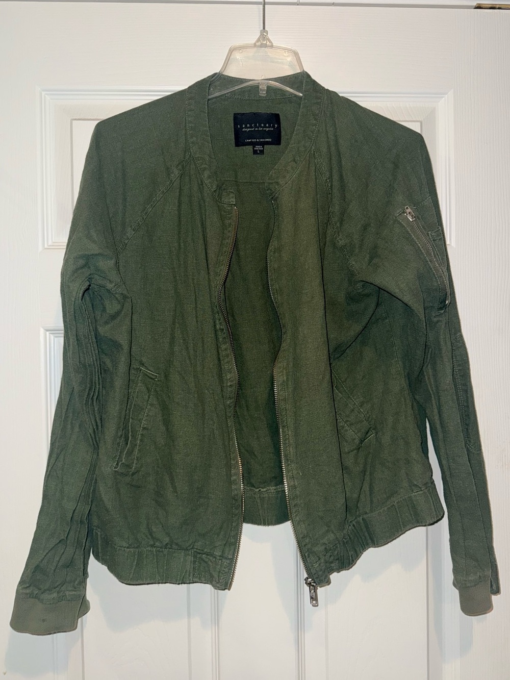 Sanctuary Green Linen Blend Jacket